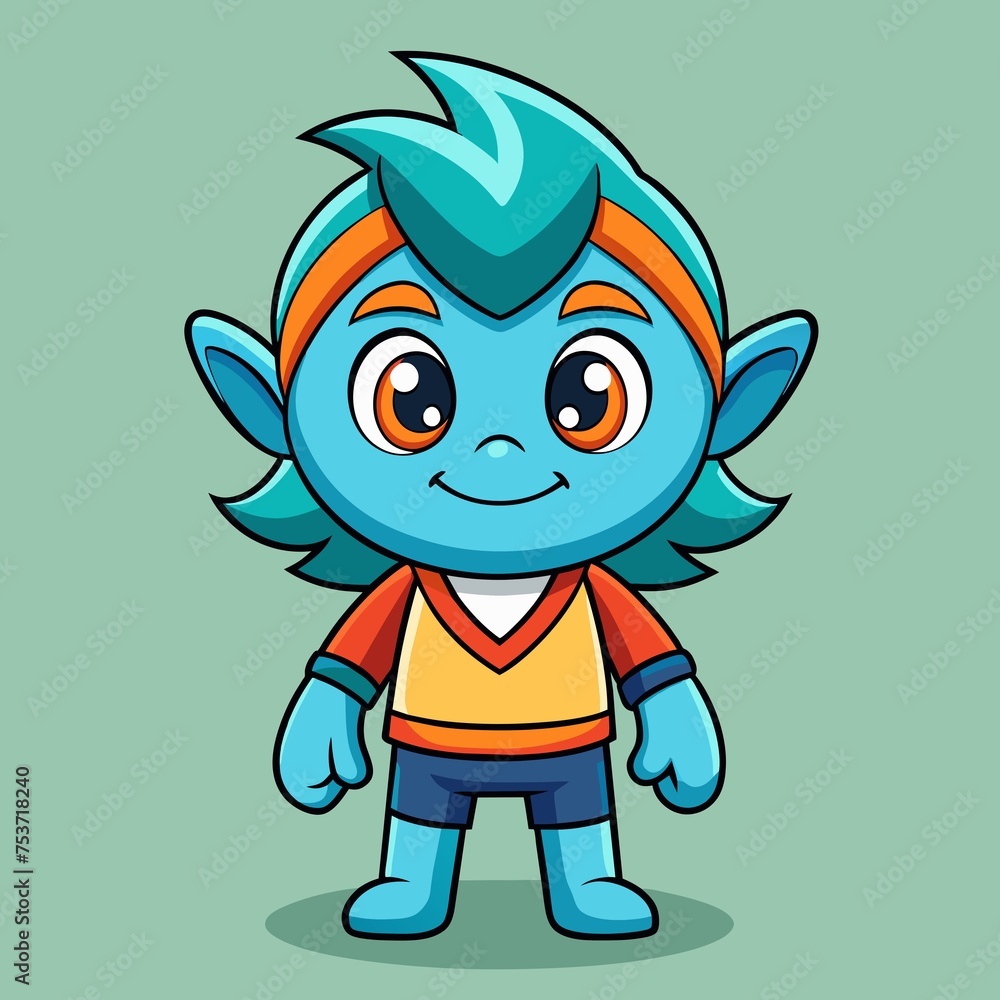 Cute Vector Cartoon Mascot Illustration Style Cute Vector Cartoon Mascot Illustration Style