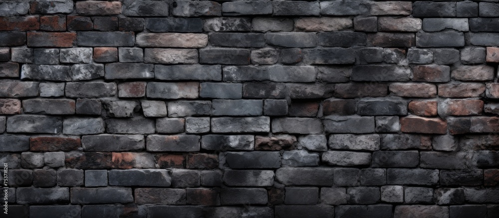 Dark grey and black background with a brick wall texture and various old bricks in construction