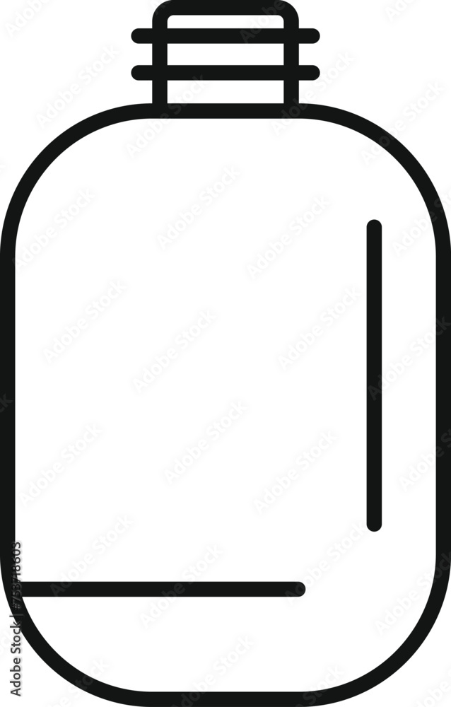 Ice fishing water flask icon outline vector. Snow nature. Sport outdoor holiday Ice fishing water flask icon outline vector. Snow nature. Sport outdoor holiday
