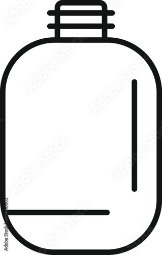 Ice fishing water flask icon outline vector. Snow nature. Sport outdoor holiday
