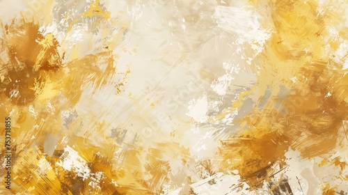 Painting background golden brushstrokes. Abstract, nostalgic.