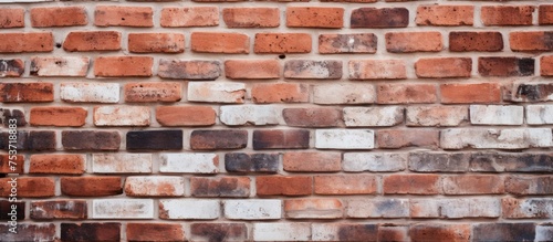White background or texture of red brick wall