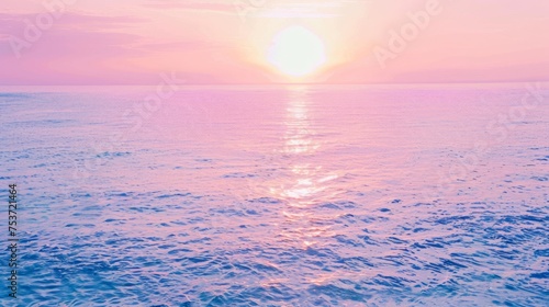 Pastel pink and blue sunrise over the ocean texture background.