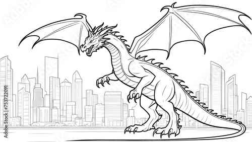 Giant Dragon Coloring Extravaganza