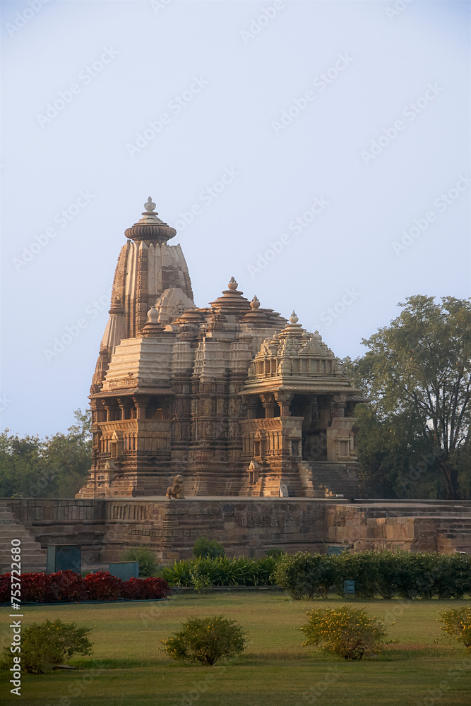 Reise durch Indien. Khajuraho in Bundesstaat Madhya Pradesh. Tempelanlagen Reise durch Indien. Khajuraho in Bundesstaat Madhya Pradesh. Tempelanlagen
