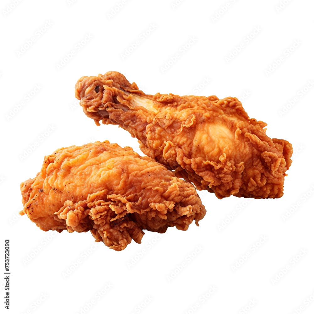 Tasty fried chicken isolated on transparent background Tasty fried chicken isolated on transparent background