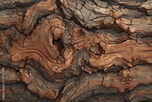 Captivating close up of aged tree bark with intricate textures