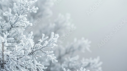 White frost texture on a light grey background for winter themes