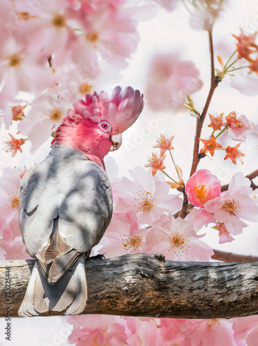 Obraz na płótnie The Australian Galahs are a pink and grey coloured cockatoo found in most areas of Australia. They are a highly intelligent, social and adaptable parrot. w salonie