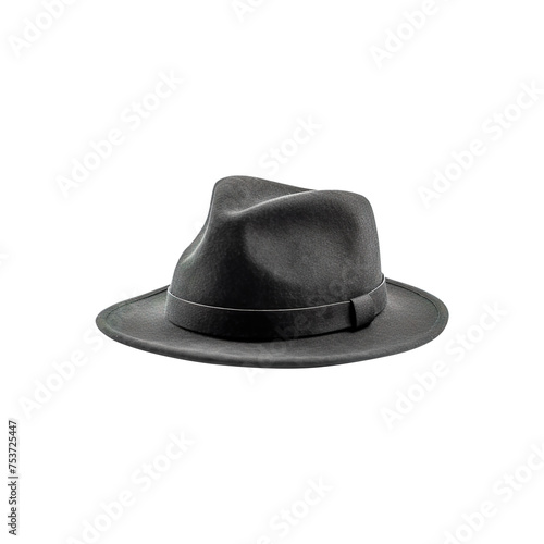 black hat isolated on transparent background, clipping path, png, 