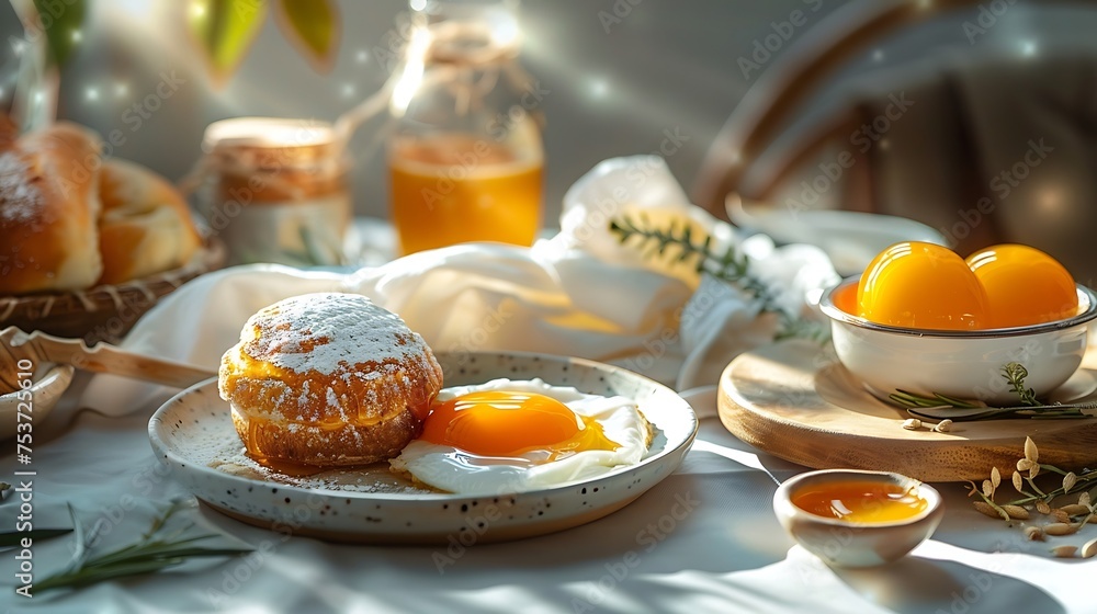 canjeero breakfast served with honey or yogurt