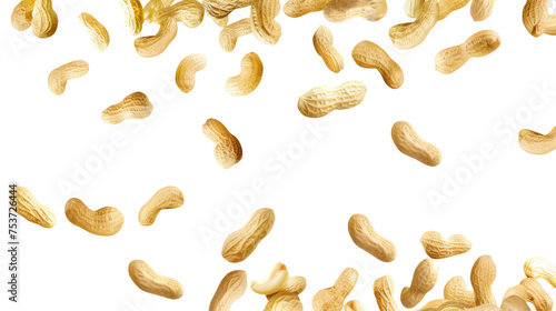 a set of roasted cashew nuts with skin isolated on white background.png 