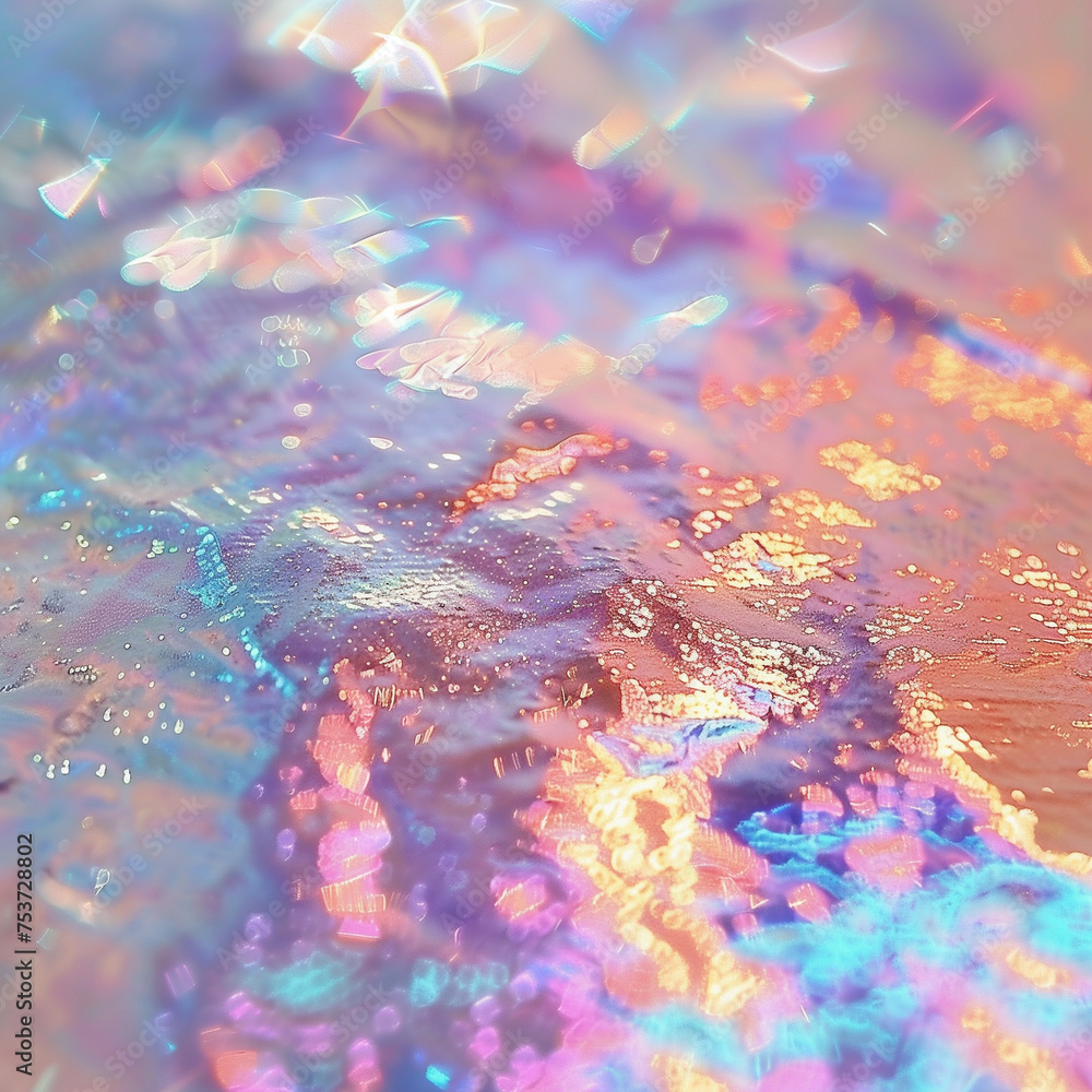 Naklejka premium Colorful crystallised substance. AI Generated