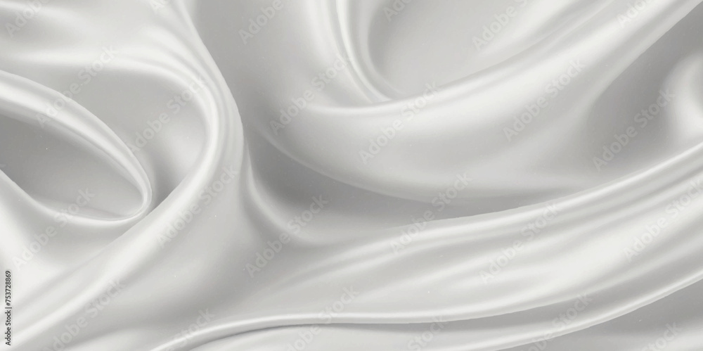 Obraz premium Cloth or fabric soft wavy texture background. White silk background.