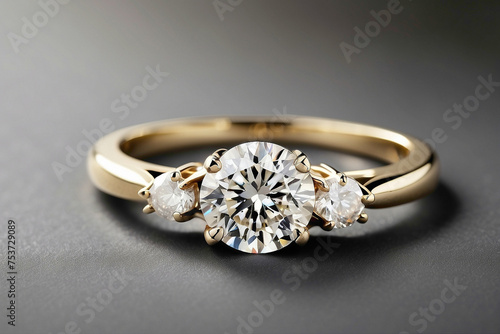 "The fabulous ring gleamed upon her finger, a dazzling testament to love's brilliance and enduring beauty."