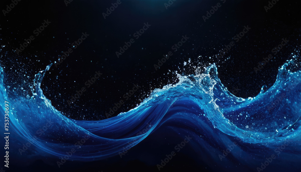 Glitter fluid abstract background. Ink water. Sea wave. Blue color shimmering glowing grain dust mist texture liquid paint splash Glitter fluid abstract background. Ink water. Sea wave. Blue color shimmering glowing grain dust mist texture liquid paint splash