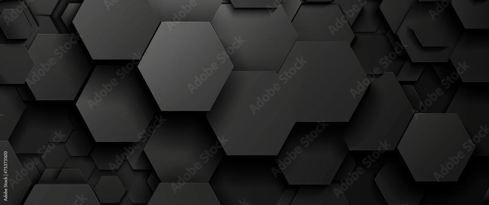 Dark grey hexagon pattern background for tech or gaming Dark grey hexagon pattern background for tech or gaming