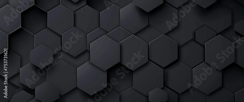 Dark grey hexagon pattern background for tech or gaming