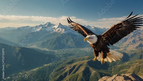 bald eagle in flight