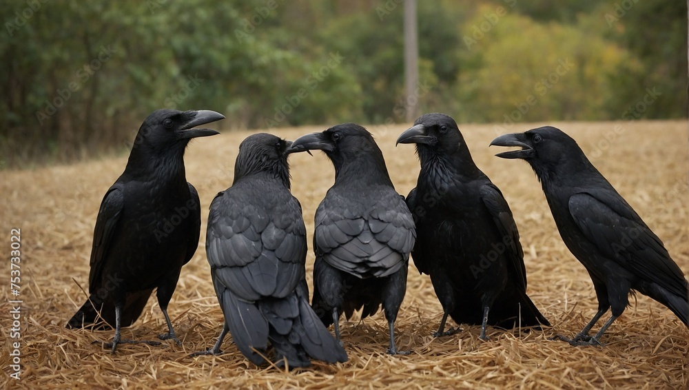 Obraz premium crow on the ground