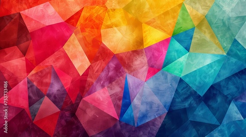 A playful geometric background of colorful polygons