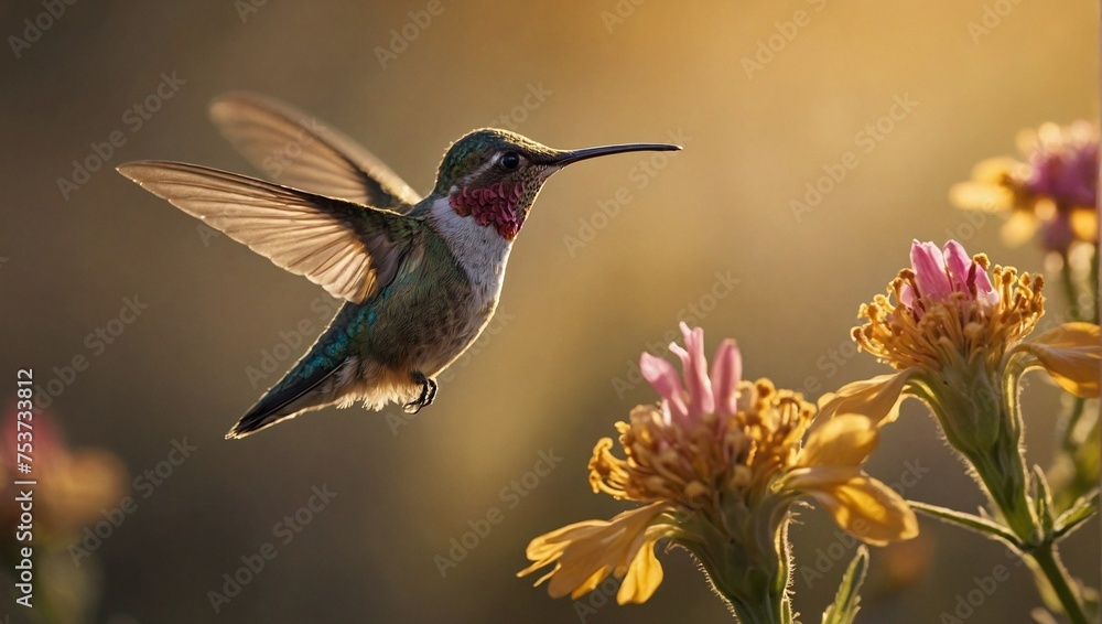 Naklejka premium hummingbird in flight