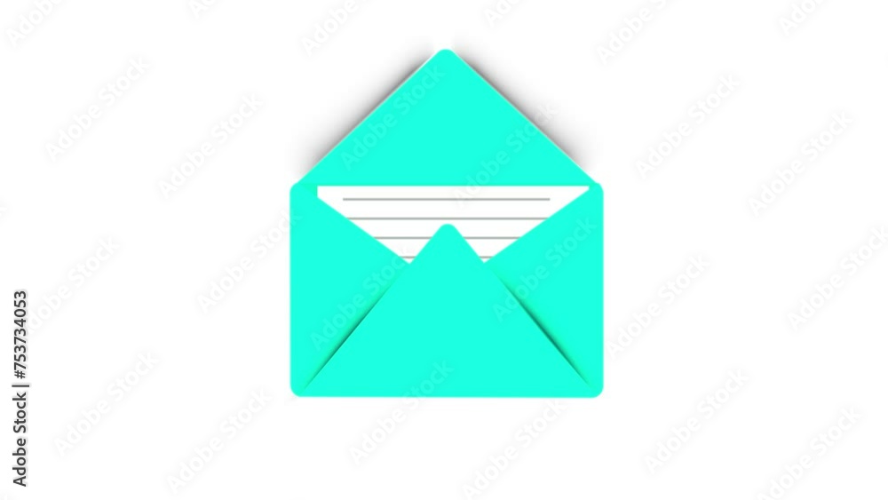 Email Icon. Open envelope with letter. Mail and messaging icon in flat style. Email Icon. Open envelope with letter. Mail and messaging icon in flat style.
