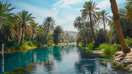 A serene desert oasis, a hidden gem for adventurers seeking solace and beauty © MAY
