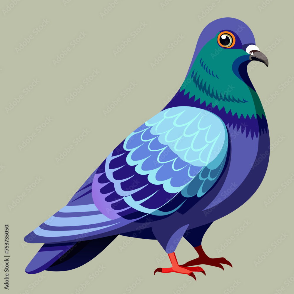 Obraz premium pigeon, dove, carrier pigeon, bird, poultry, avian, birdy, nestling, chick, auk, pet, vector, illustration, draw, cartoon, pretty, cute