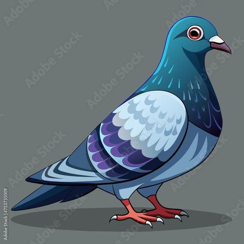 pigeon, dove, carrier pigeon, bird, poultry, avian, birdy, nestling, chick, auk, pet, vector, illustration, draw, cartoon, pretty, cute