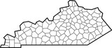outline drawing of kentucky state map.