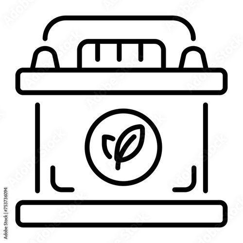 A line icon of accumulator