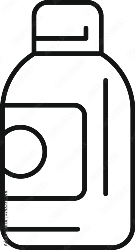 Ink bottle for printer icon outline vector. Design can trash. Ecology ink gadget