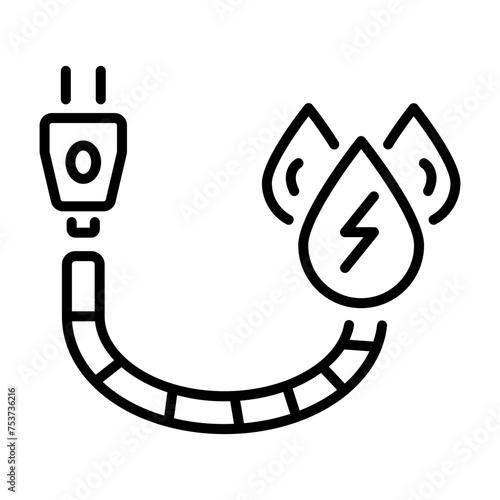 Premium outline icon depicting water energy 