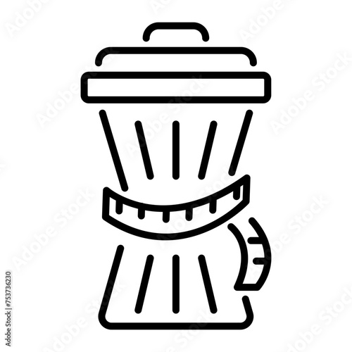 Editable line style icon depicting waste reduction 