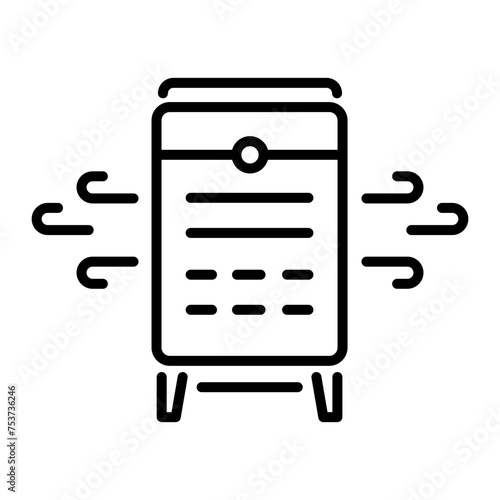 Check out linear icon of an air purifier  