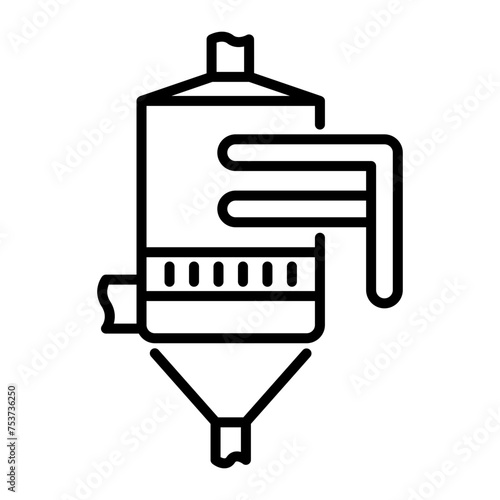 Ready to use linear icon of a wet scrubber 