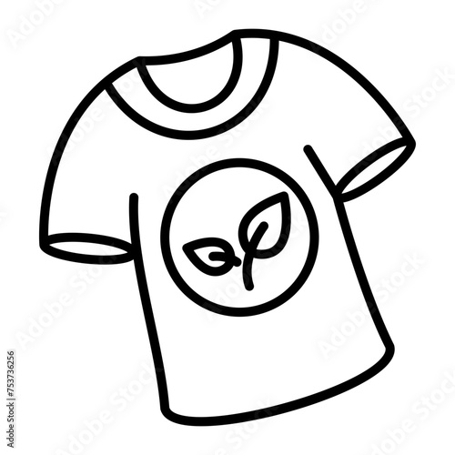 Premium linear icon depicting sustainable fashion 