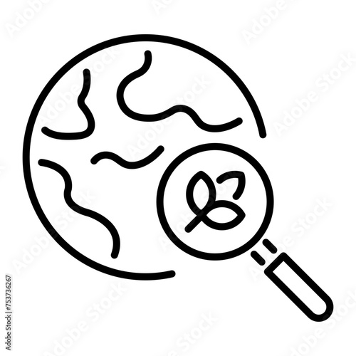 Get linear icon of ecological study