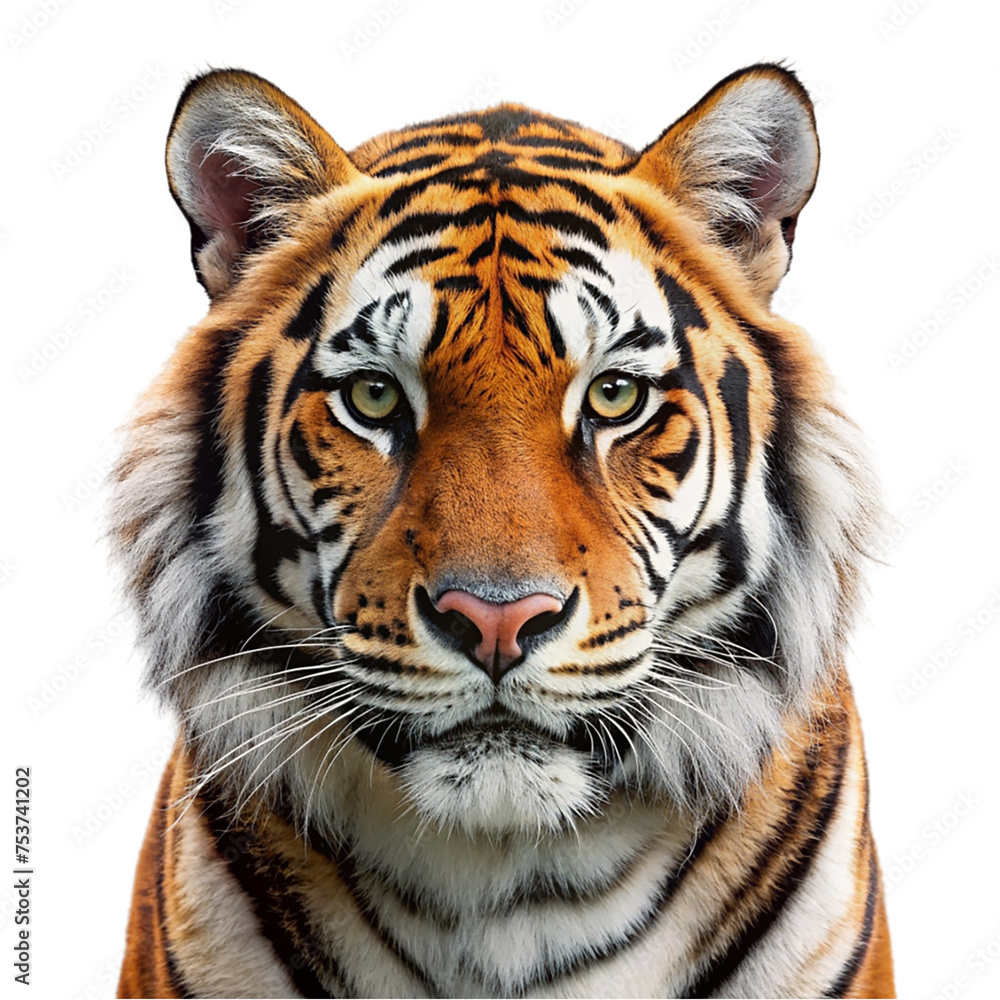 Tiger, Panthera tigris, isolated on transparent background Tiger, Panthera tigris, isolated on transparent background