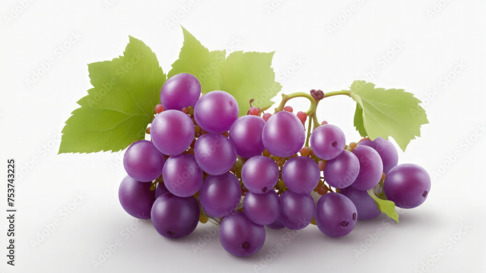 Fototapeta premium Grapes on White Background