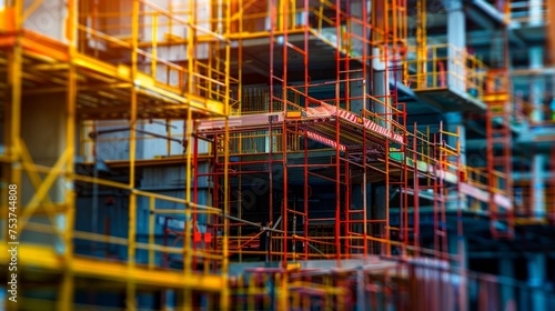 blurred building site 