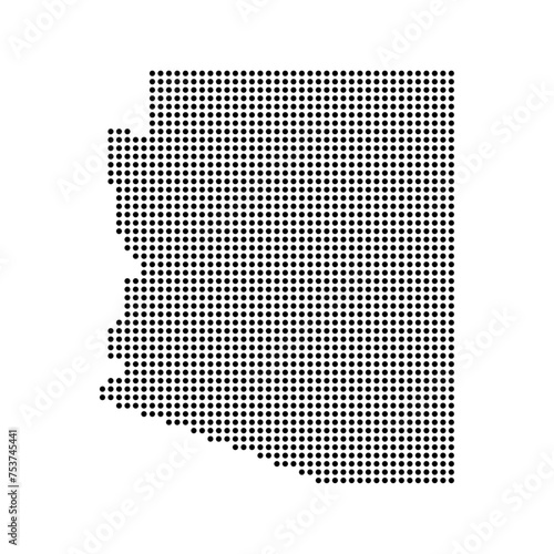 Arizona state map in dots