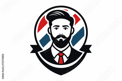 barbar logo man's on white background