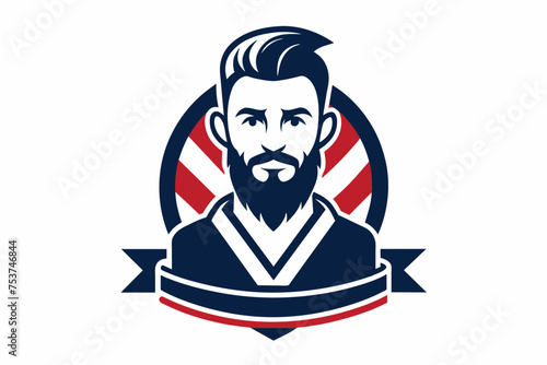 barbar logo man's on white background