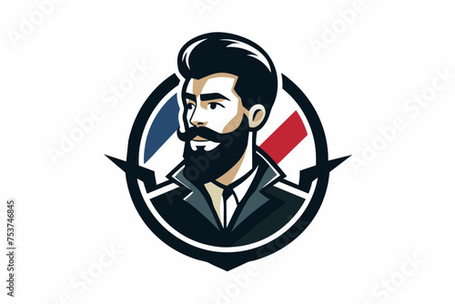 barbar logo man's on white background