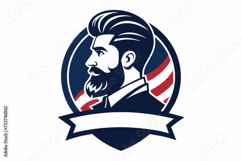 barbar logo man's on white background