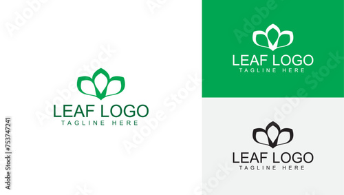Green Leaf logo Vector Illustrations