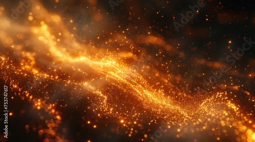 a blurry image of gold dust flying through the air on a black background with a blurry image of gold dust flying through the air on a black background.