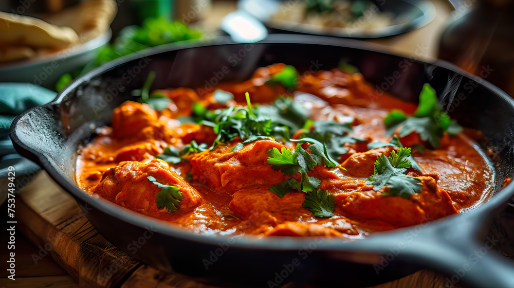 Chicken Tikka Masala, close-up angle view, ultra realistic food photography Chicken Tikka Masala, close-up angle view, ultra realistic food photography